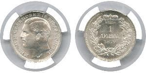 1 Dinar Serbien Silber Milan I. (Serbien)