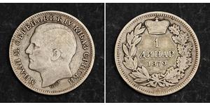 1 Dinar Serbien Silber Milan I. (Serbien)
