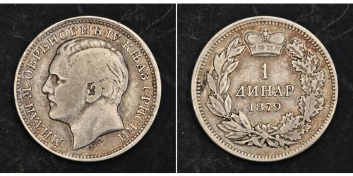 1 Dinar Serbien Silber Milan I. (Serbien)