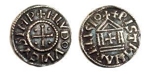 1 Dinar Frankish Empire (481-843) Silver Louis the Pious (778-840)