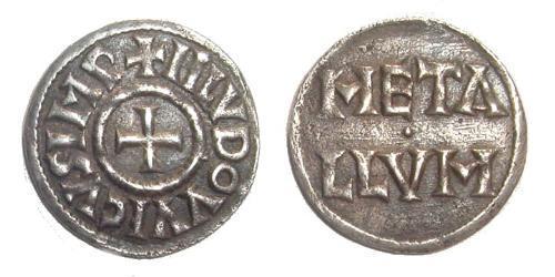 1 Dinar Frankish Empire (481-843) Silver Louis the Pious (778-840)