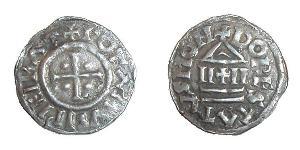 1 Dinar Kingdom of France (843-1791) Silver Lothair I (795 -855)