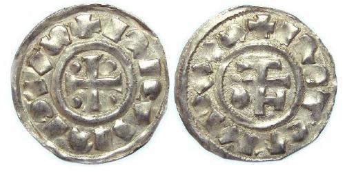 1 Dinar Kingdom of France (843-1791) Silver Richard I of Normandy (933-996)