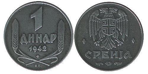 1 Dinar Serbien Zink 