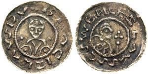 1 Dinaro Bohemia Plata Bretislaus I, Duke of Bohemia (1005-1055)