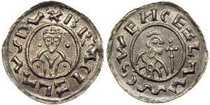 1 Dinaro Bohemia Plata Bretislaus I, Duke of Bohemia (1005-1055)