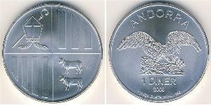 1 Diner Andorra (1278 - ) Silber 