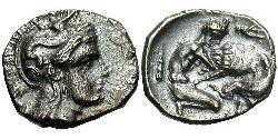 1 Diobol Grèce antique (1100BC-330) Argent 