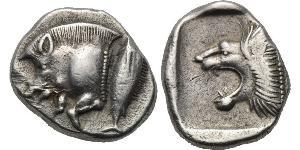 1 Diobol Grèce antique (1100BC-330) Argent 