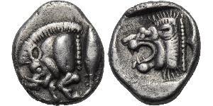 1 Diobol Grèce antique (1100BC-330) Argent 