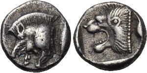1 Diobol Grèce antique (1100BC-330) Argent 