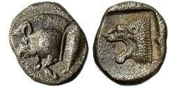 1 Diobol Antikes Griechenland (1100BC-330) Silber 