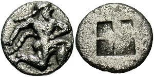 1 Diobol Antikes Griechenland (1100BC-330) Silber 