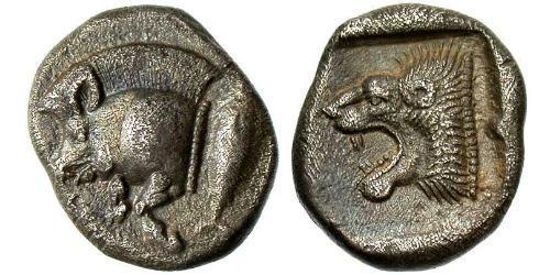 1 Diobol Antikes Griechenland (1100BC-330) Silber 