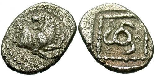1 Diobol Древняя Греция (1100BC-330) Серебро 