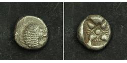 1 Diobol / 2 Obol Ancient Greece (1100BC-330) 銀 
