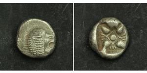 1 Diobol / 2 Обол Древняя Греция (1100BC-330) Серебро 