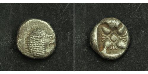 1 Diobol / 2 Обол Древняя Греция (1100BC-330) Серебро 