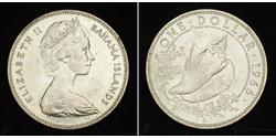 1 Dollar Bahamas (1973 - ) Argent Elizabeth II (1926-2022)