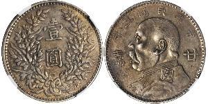 1 Dollar Chine Argent 