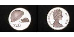 1 Dollar Fiji (1970 - ) Argent Elizabeth II (1926-2022)