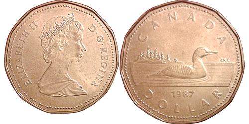 1 Dollar Kanada Bronze Elizabeth II (1926-2022)