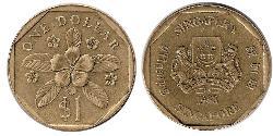 1 Dollar India / Singapore (1965 - ) Bronze/Aluminium 