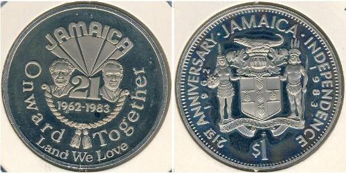 1 Dollar Jamaica (1962 - ) Copper/Nickel 
