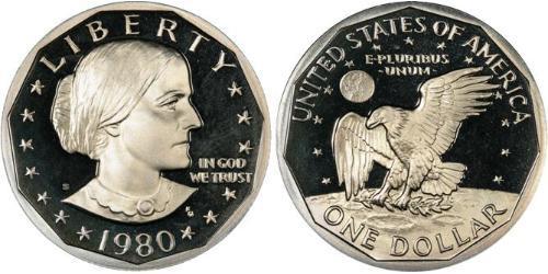 1 Dollar USA (1776 - ) Copper/Nickel Susan Brownell Anthony (1820-1906)