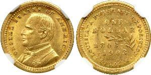 1 Dollar Vereinigten Staaten von Amerika (1776 - ) Gold William McKinley, Jr. (1843 - 1901)
