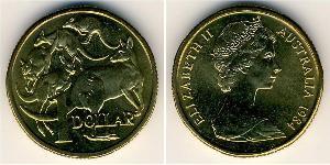 1 Dollar Australien (1939 - ) Kupfer/Aluminium/Nickel Elizabeth II (1926-2022)