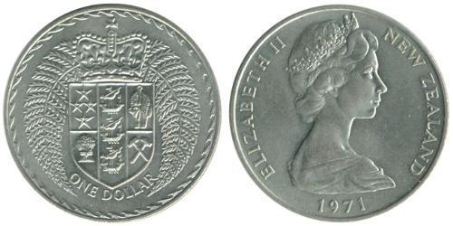 1 Dollar Neuseeland Kupfer/Nickel Elizabeth II (1926-2022)