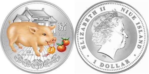 1 Dollar Niue (1974 - ) Silber 