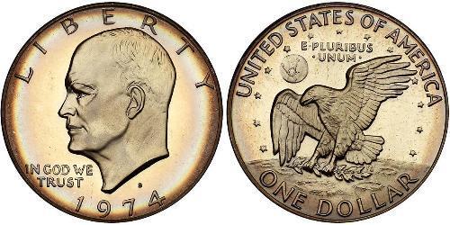1 Dollar Vereinigten Staaten von Amerika (1776 - ) Silber Dwight  Eisenhower (1890-1969)