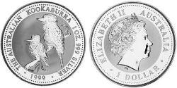 1 Dollar Australia (1939 - ) Silver Elizabeth II (1926-2022)