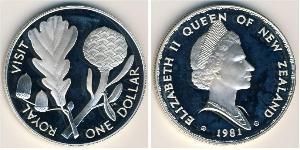 1 Dollar New Zealand Silver Elizabeth II (1926-2022)