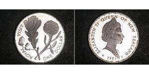 1 Dollar New Zealand Silver Elizabeth II (1926-2022)