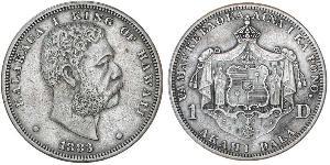 1 Dollar USA (1776 - ) Silver Kalākaua