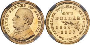 1 Dollar 美利堅合眾國 (1776 - ) 金 William McKinley, Jr. (1843 - 1901)