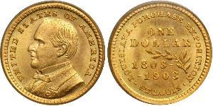 1 Dollar 美利堅合眾國 (1776 - ) 金 William McKinley, Jr. (1843 - 1901)