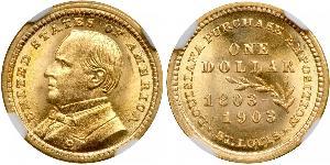 1 Dollar 美利堅合眾國 (1776 - ) 金 William McKinley, Jr. (1843 - 1901)