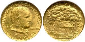 1 Dollar 美利堅合眾國 (1776 - ) 金 Ulysses S. Grant (1822-1885)