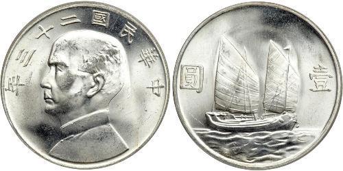 1 Dollar 中华人民共和国 銀 