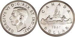 1 Dollar 加拿大 銀 乔治六世 (1895-1952)
