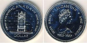 1 Dollar 加拿大 銀 伊丽莎白二世 (1926-2022)