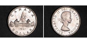 1 Dollar 加拿大 銀 伊丽莎白二世 (1926-2022)