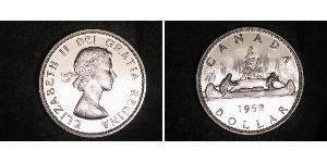 1 Dollar 加拿大 銀 伊丽莎白二世 (1926-2022)