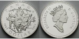 1 Dollar 加拿大 銀 伊丽莎白二世 (1926-2022)