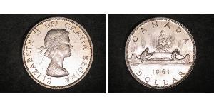 1 Dollar 加拿大 銀 伊丽莎白二世 (1926-2022)