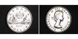 1 Dollar 加拿大 銀 伊丽莎白二世 (1926-2022)